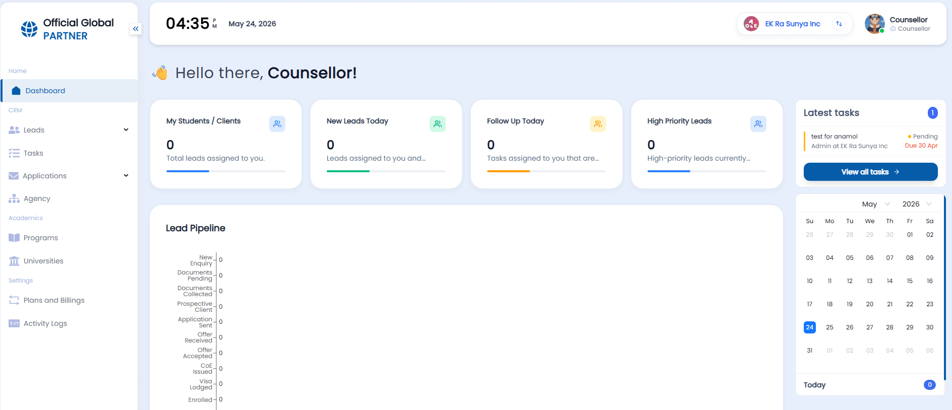 Dashboard preview
